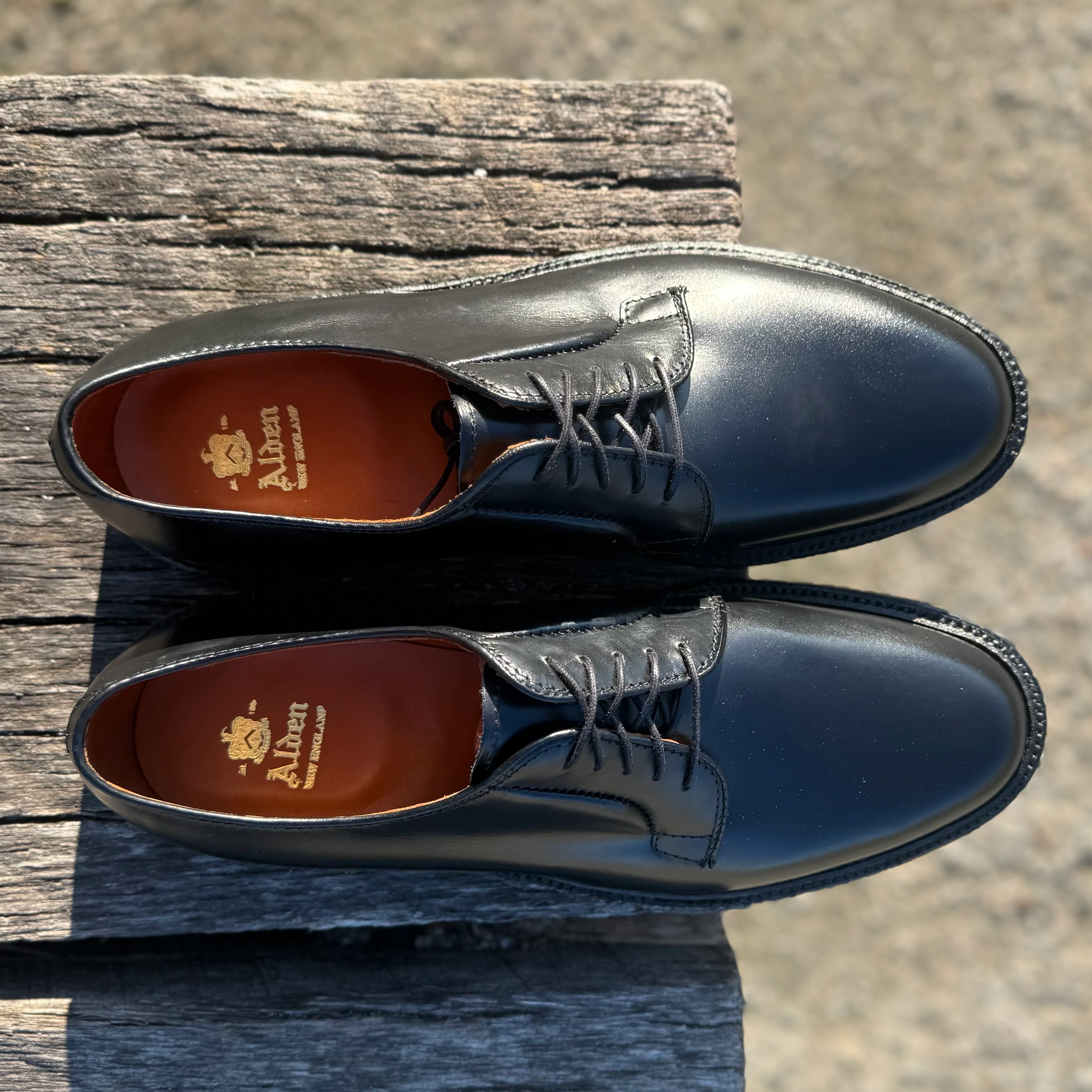 9909 - Black Calfskin Plain Toe Blucher - Image 3