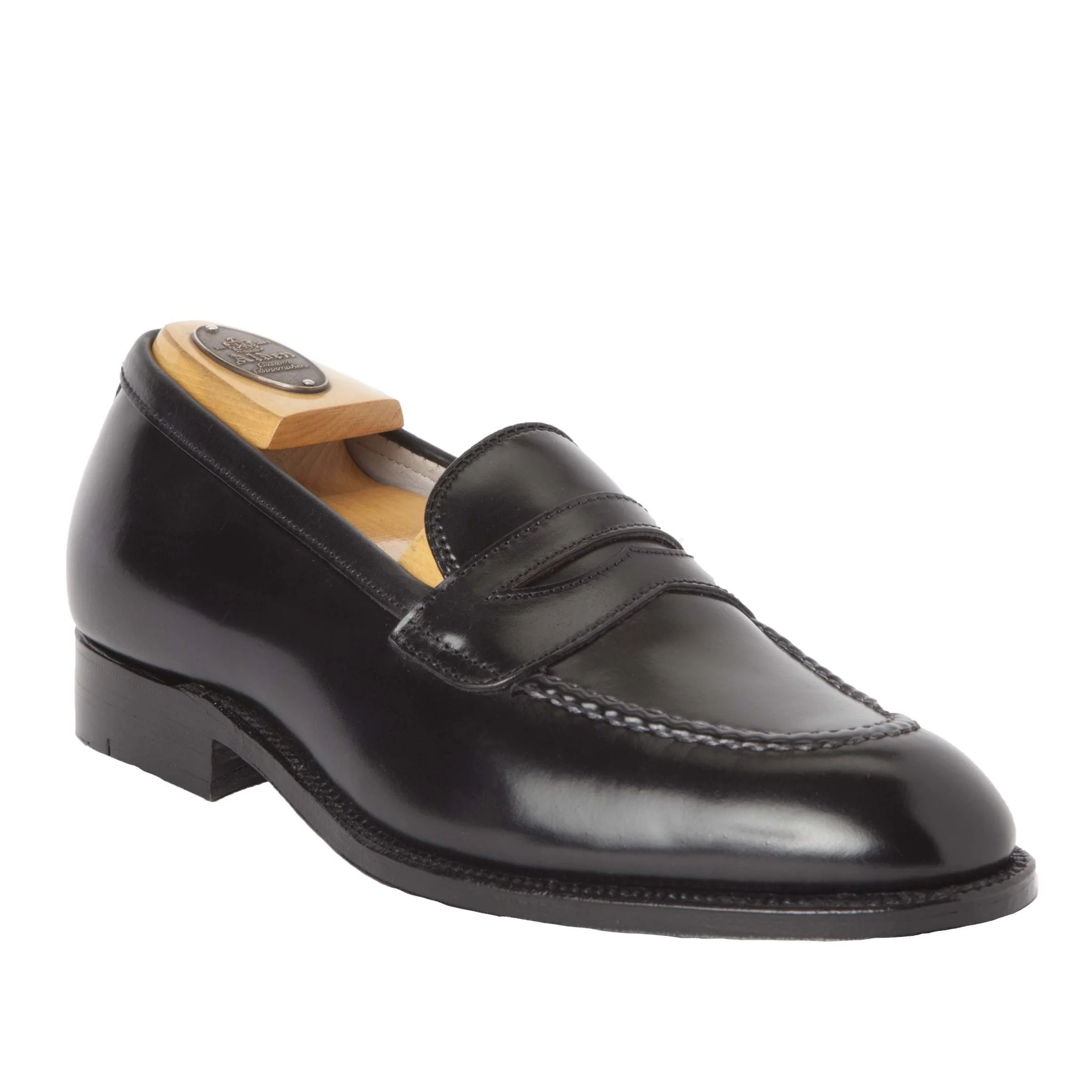 67269 - High Vamp Loafer in Black Shell Cordovan - Image 2