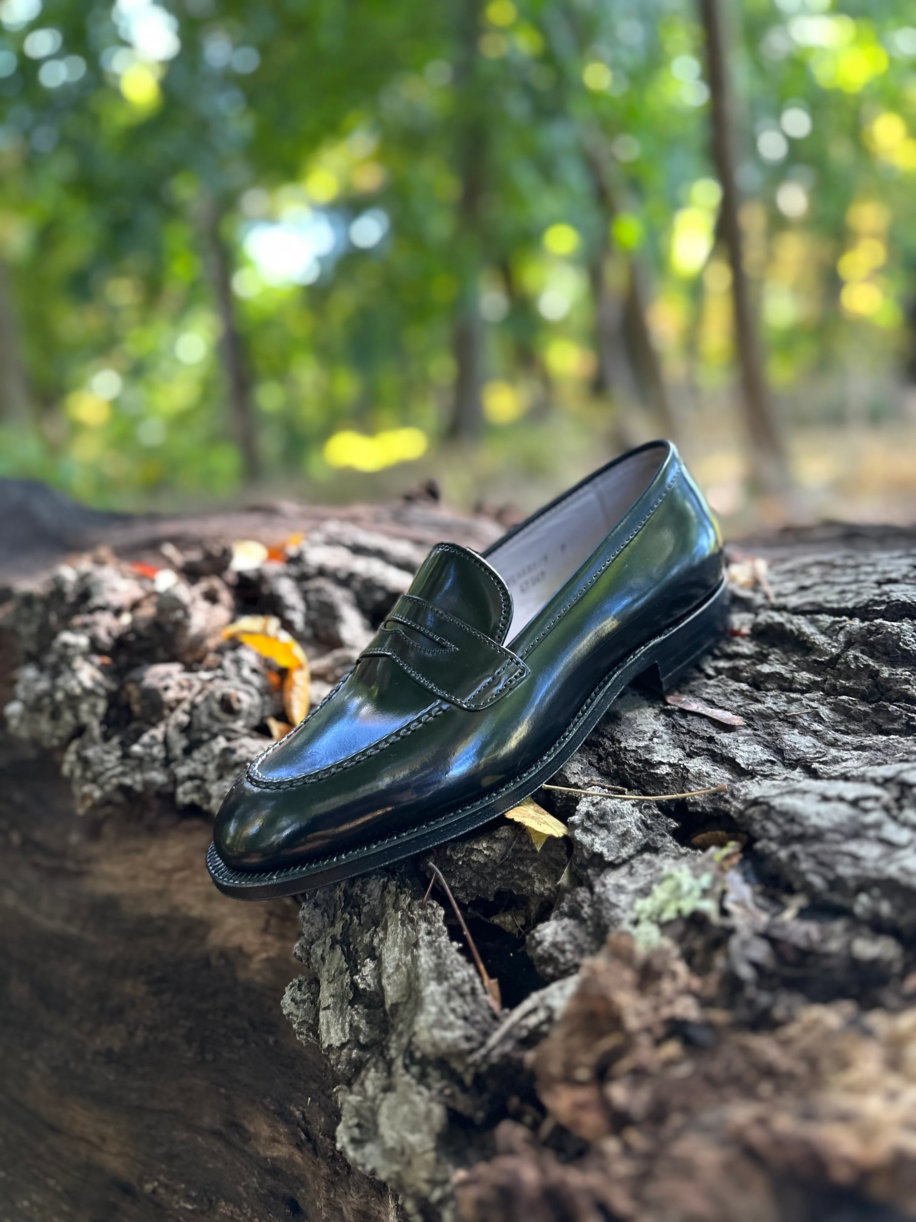 67269 - High Vamp Loafer in Black Shell Cordovan - Image 4