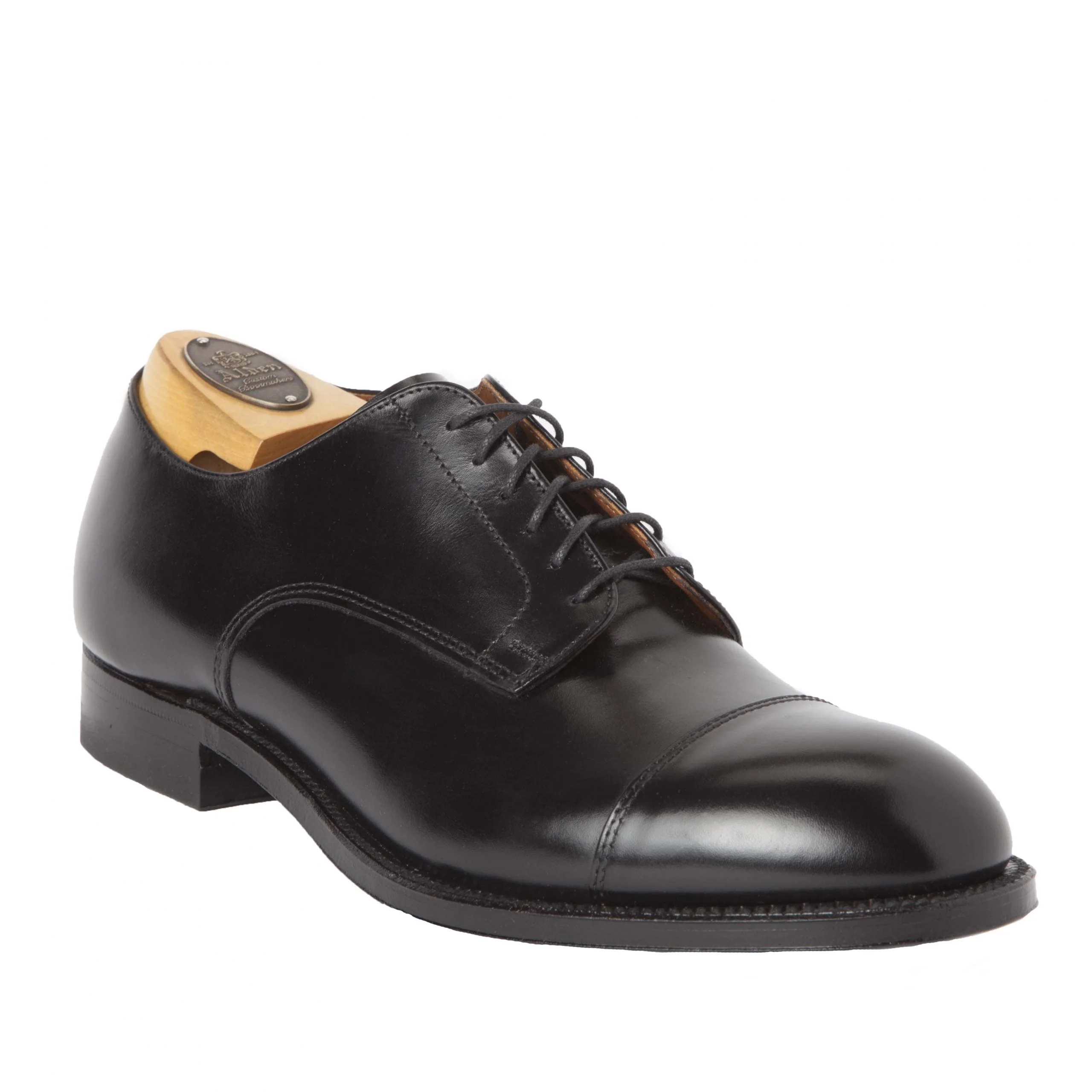 558 - Modified Cap Toe Blucher in Black Calfskin - Image 2