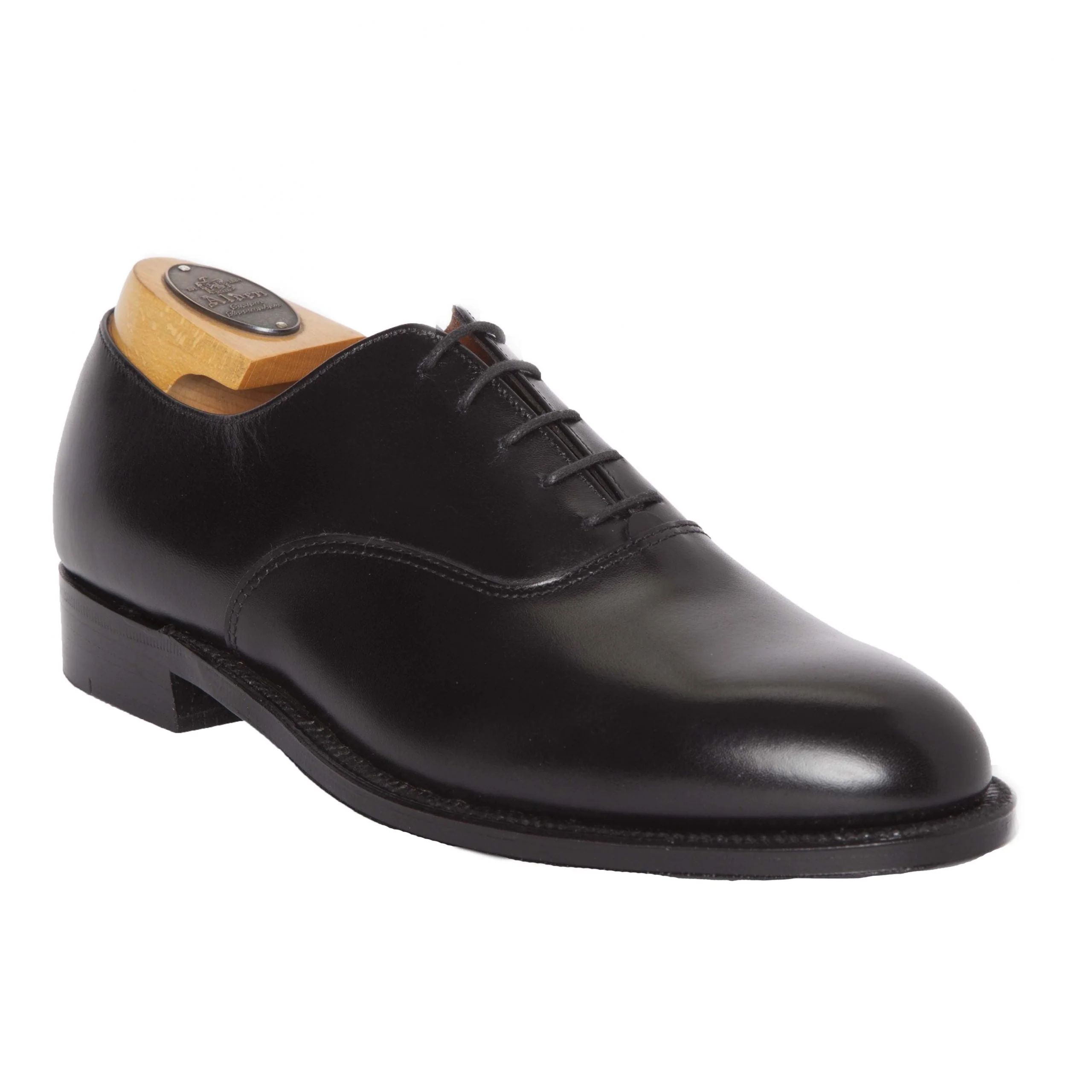 932 - Plain Toe Bal in Black Calfskin - Image 2