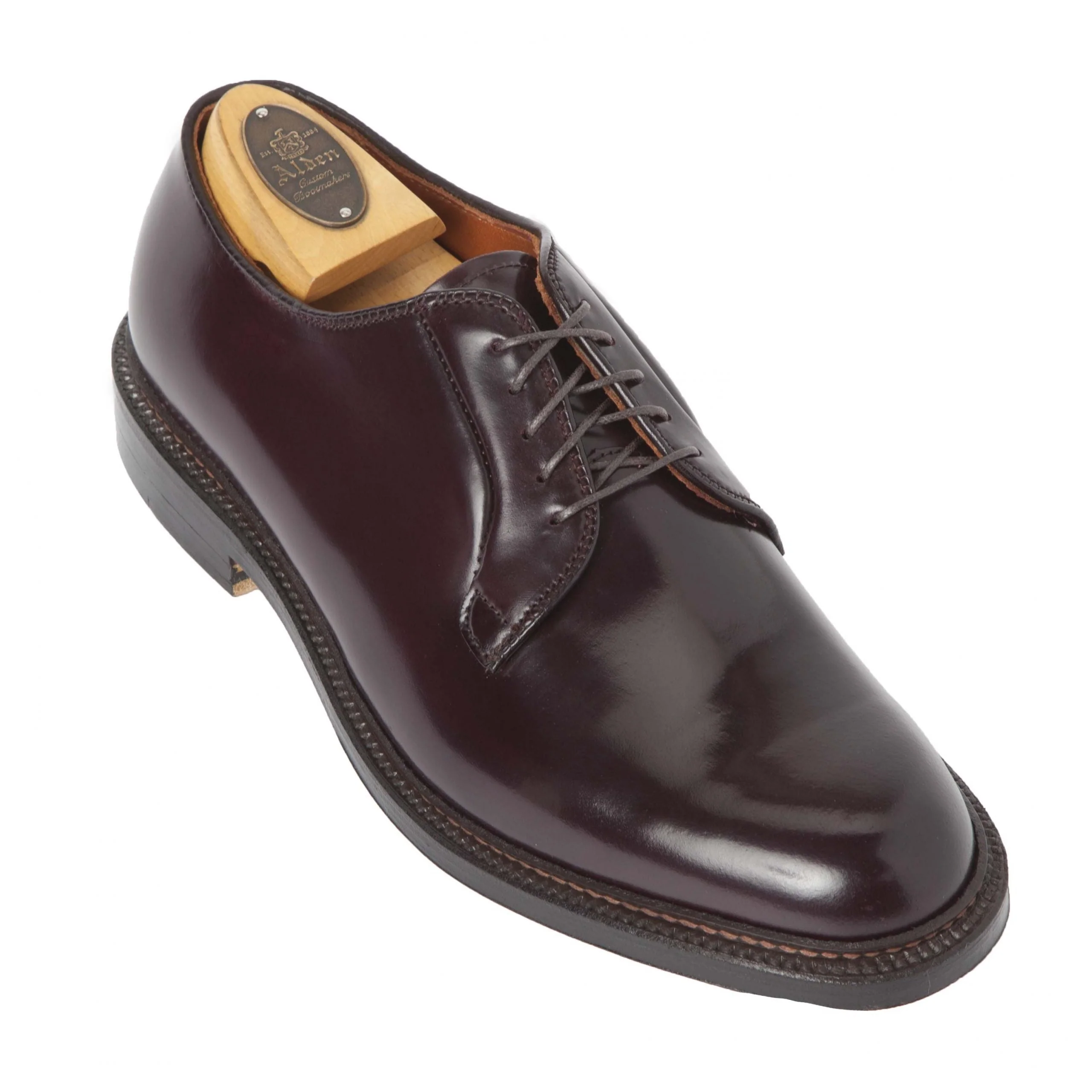 990 - Plain Toe Blucher in Color 8 Shell Cordovan - Image 6