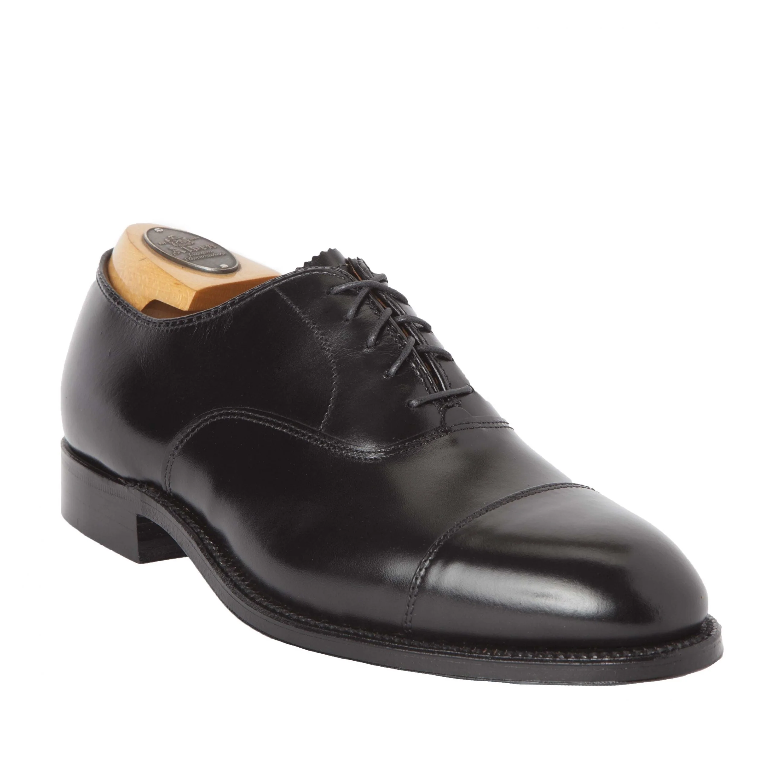 907 - Straight Tip Bal in Black Calfskin - Image 4