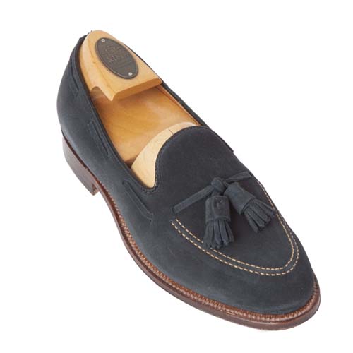 36205 - Tassel Loafer in Navy Blue Suede - Image 4