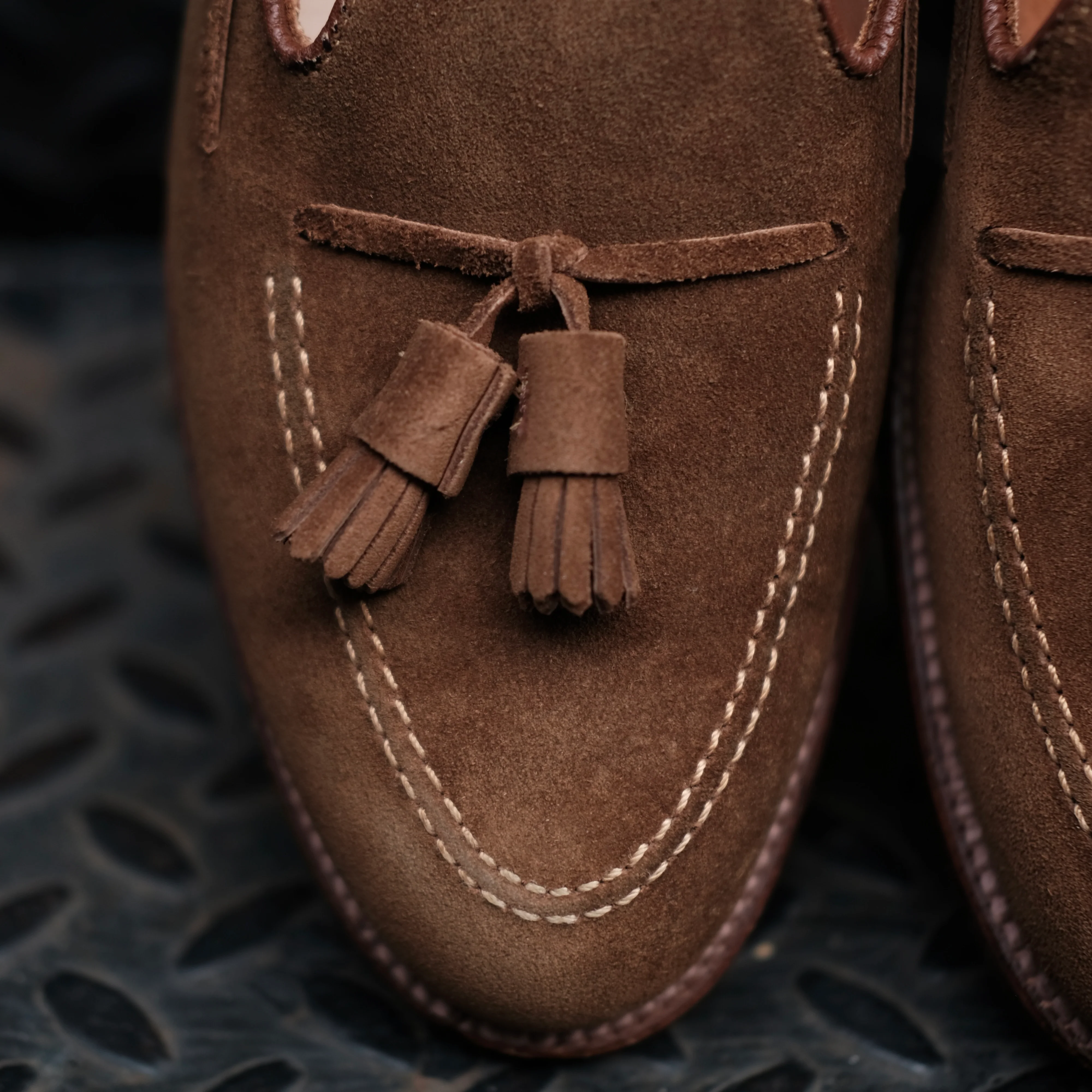 3403 - Tassel Loafer in Snuff Suede - Image 4