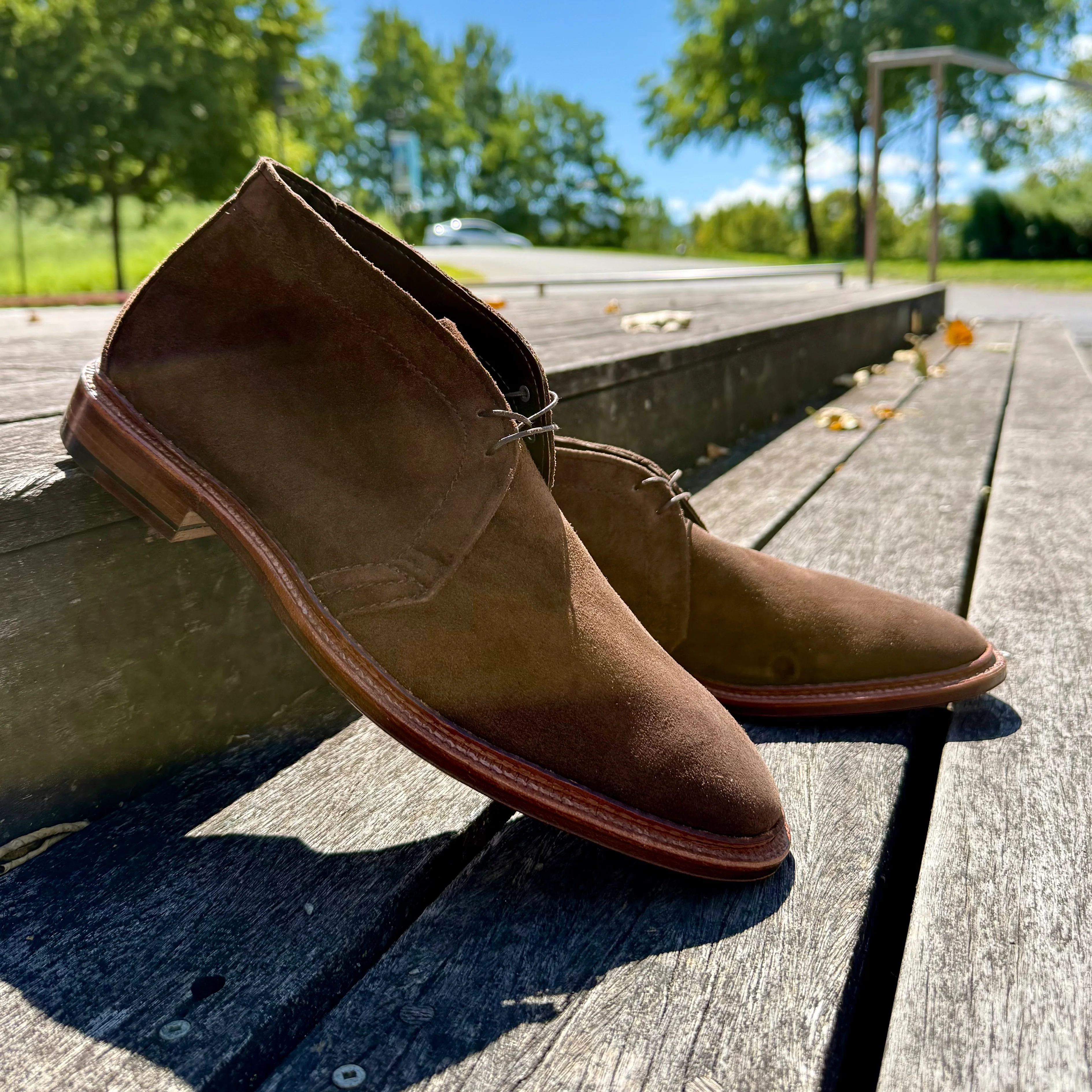1492 - Unlined Chukka in Brown Suede.￼ - Image 3